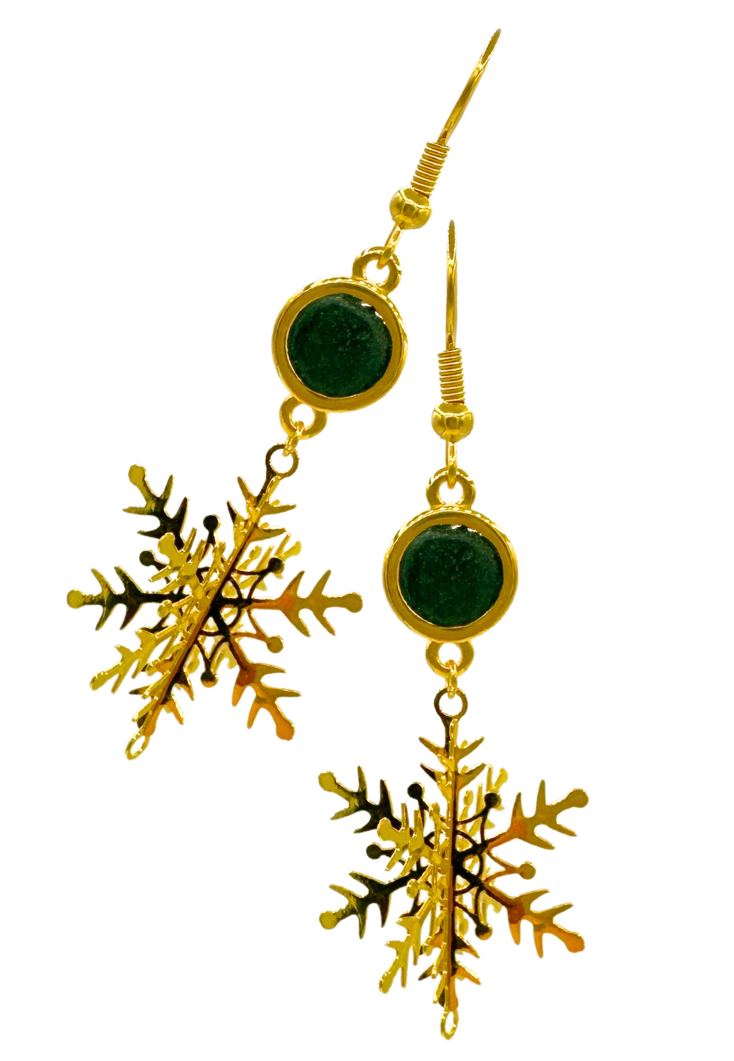 Elegante oorbellen met sneeuwster