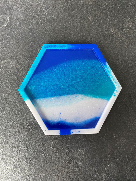 Aline - Onderlegger - Zeshoek - Blauw