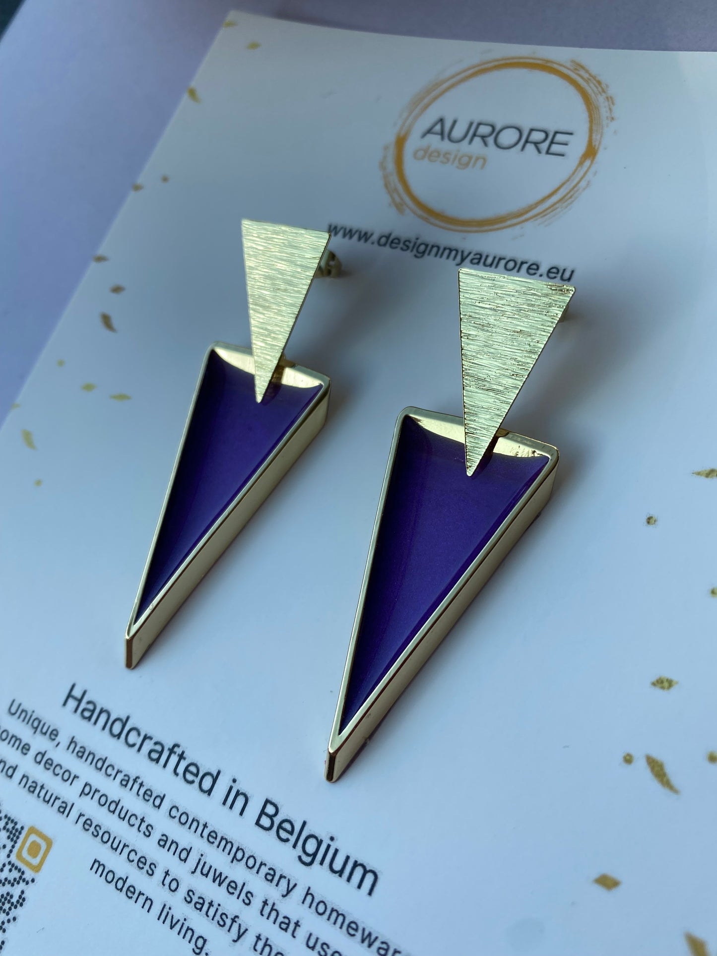 80's geïnspireerde statement oorbellen, paars