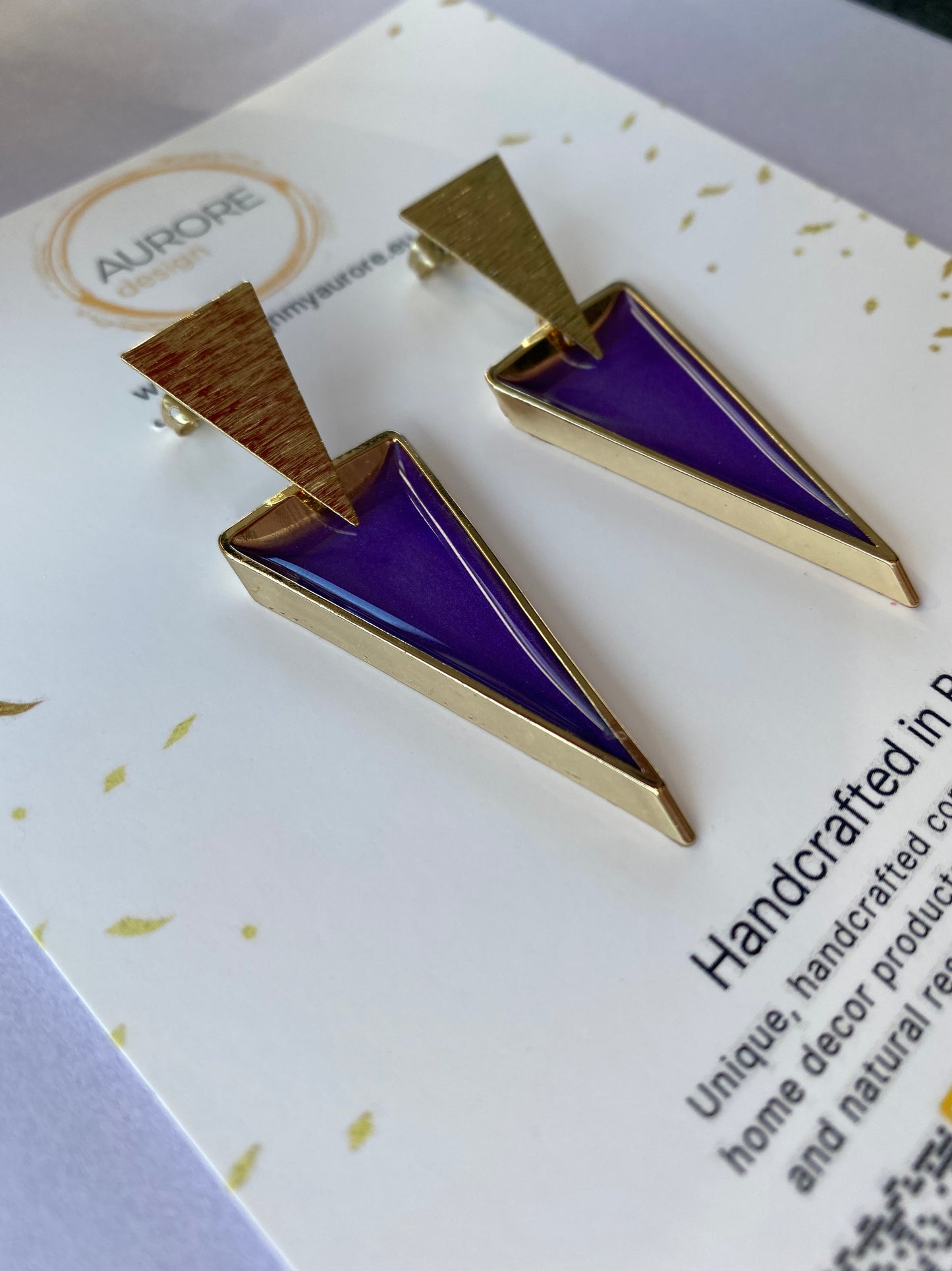 80's geïnspireerde statement oorbellen, paars