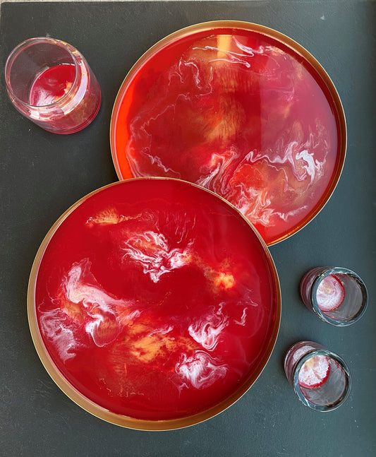 Serveerschaal Anna - Rood