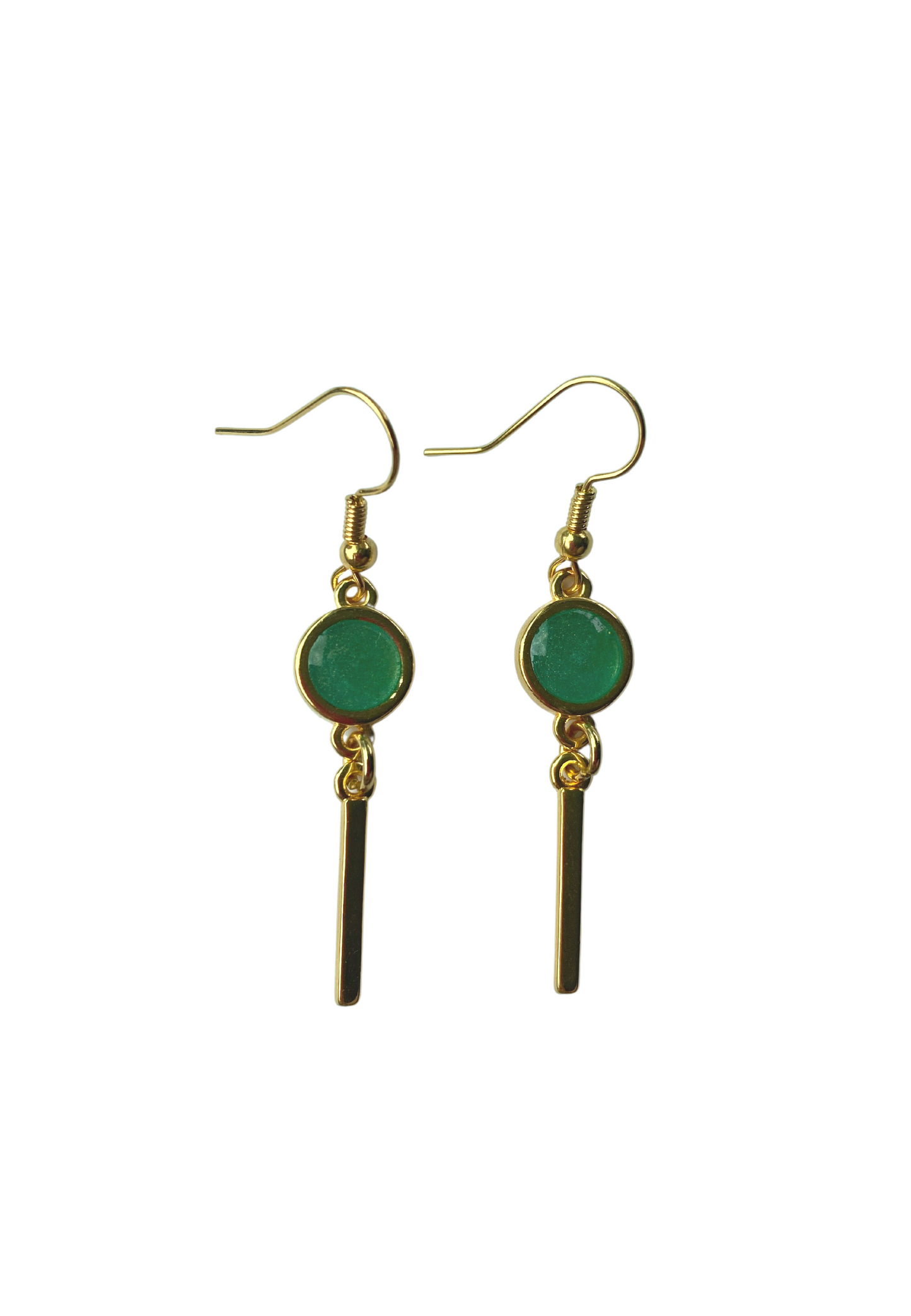 Elegante hangende oorbellen, groen
