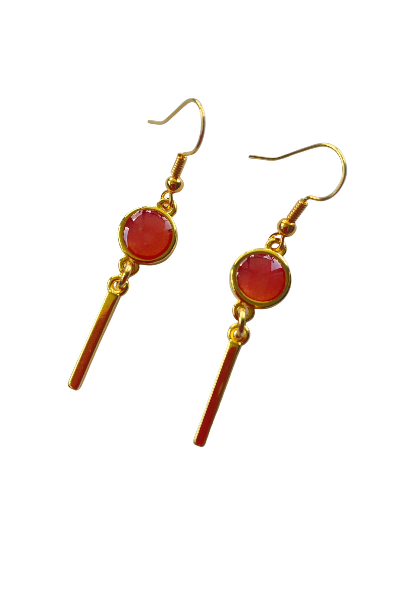Elegante hangende oorbellen, roze