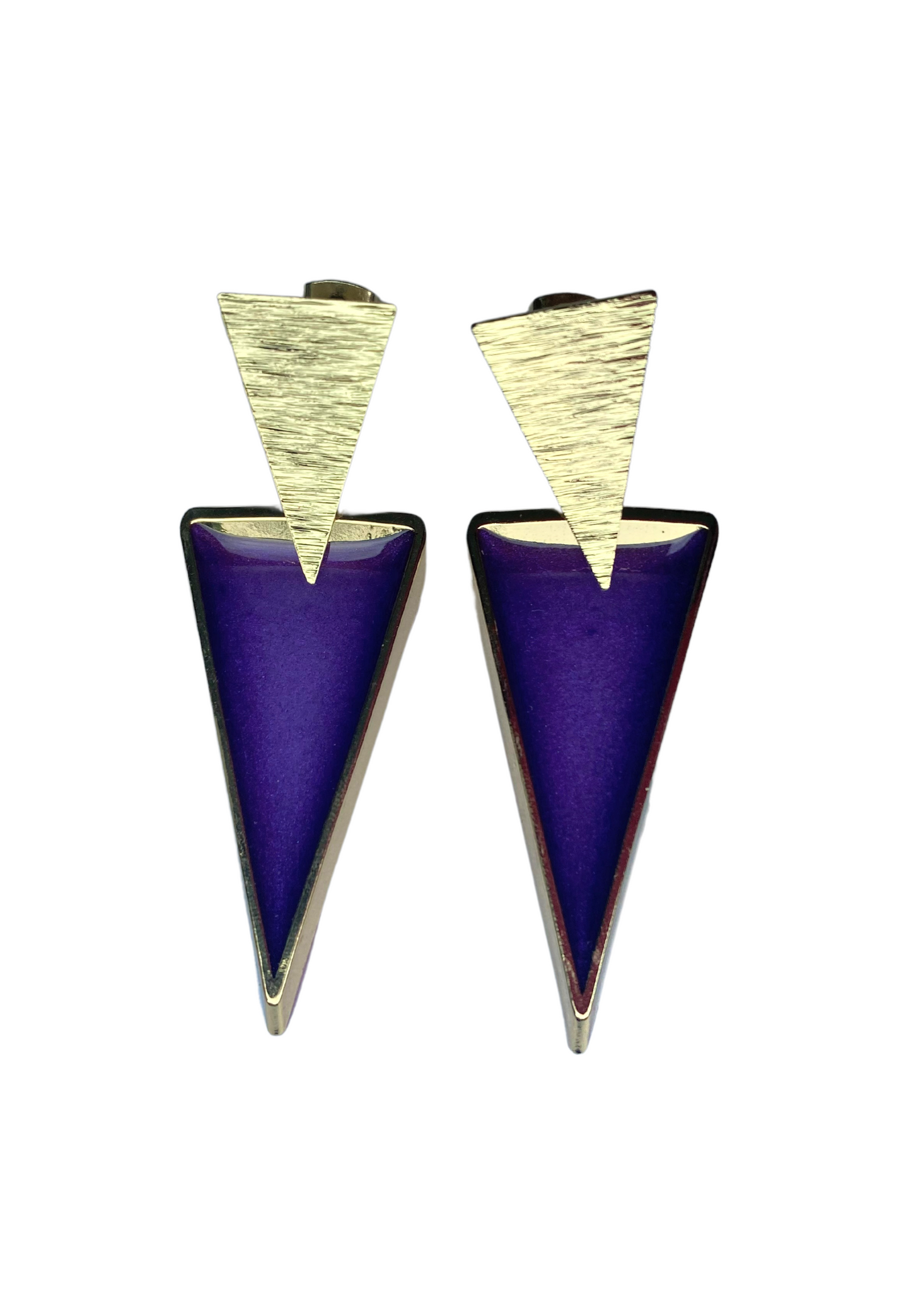 80's geïnspireerde statement oorbellen, paars